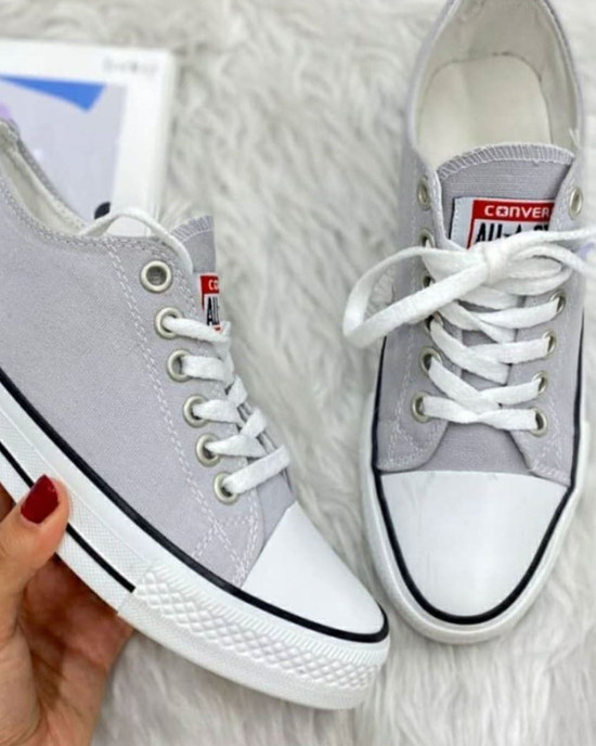 Converse gri  kısa